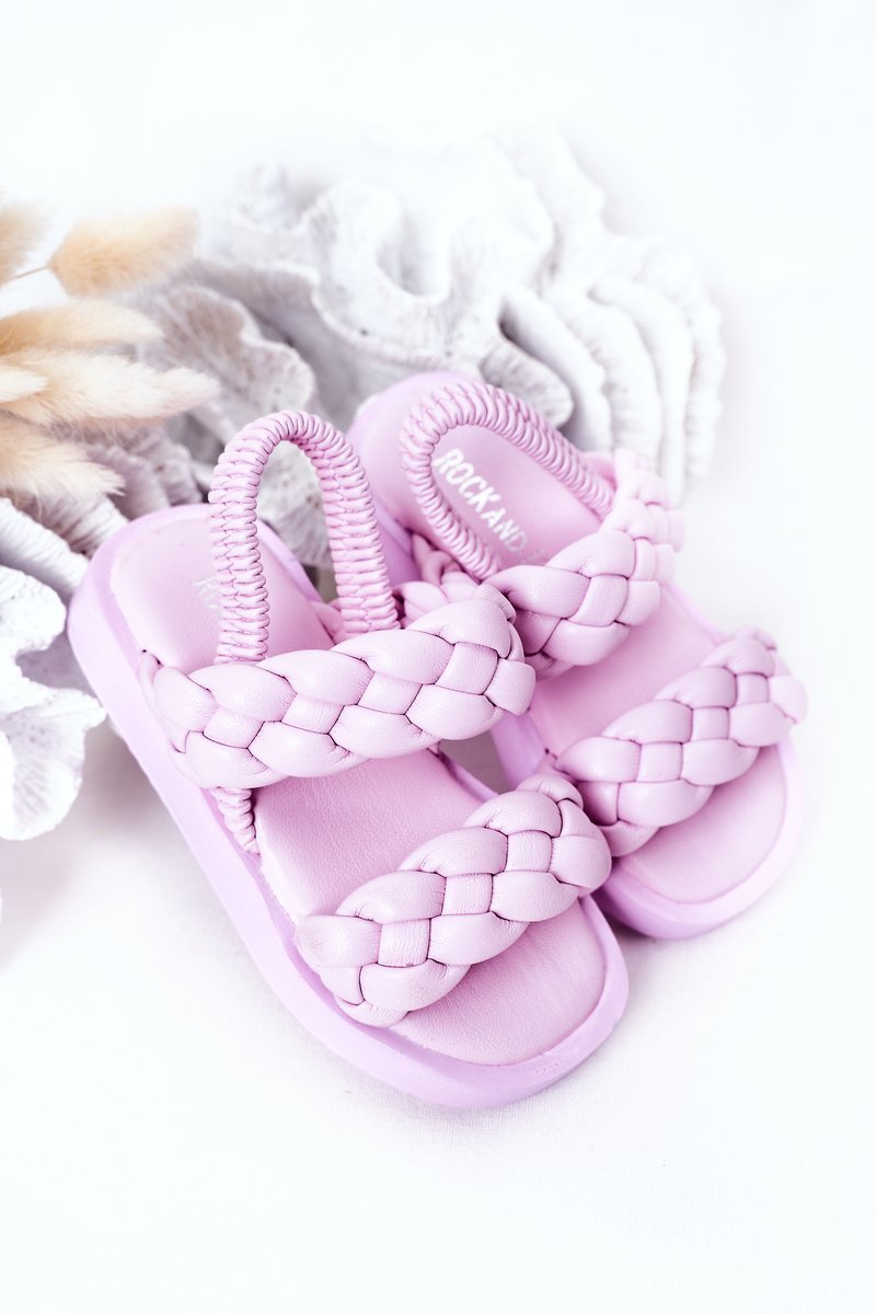 Children's Sandals With Drawstring Purple Cutie-Pie