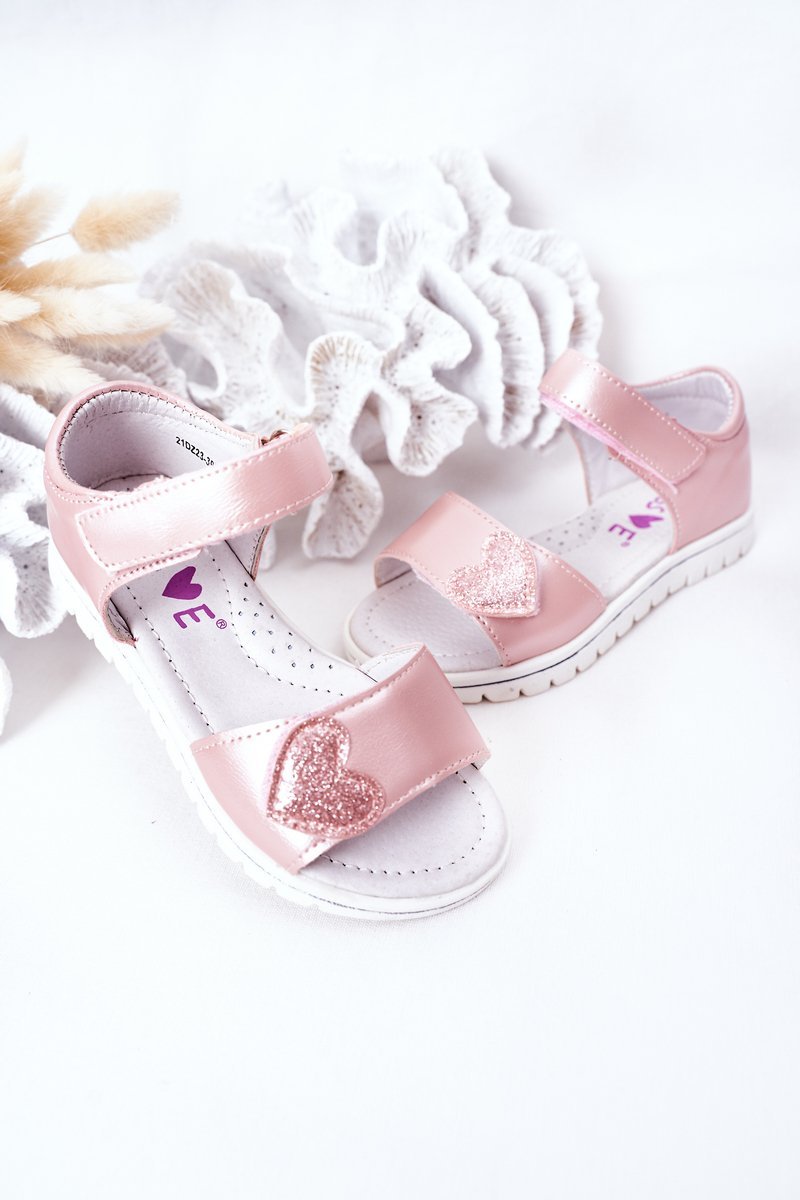 Children's Velcro Sandals Pink Sweetheart