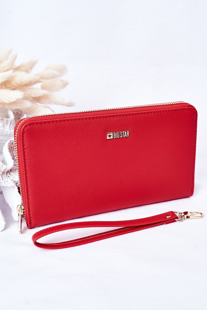Large Leather Wallet Big Star HH674003 Red