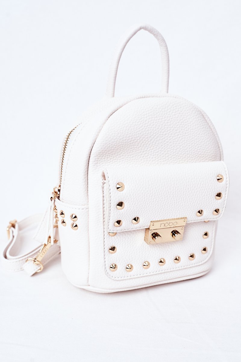 Women's Leather Backpack NOBO K4110 White