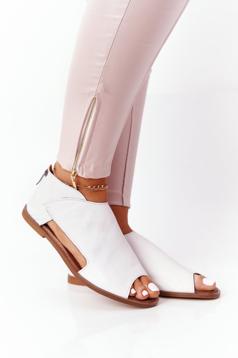 Women's Leather Sandals Nicole 2622 White