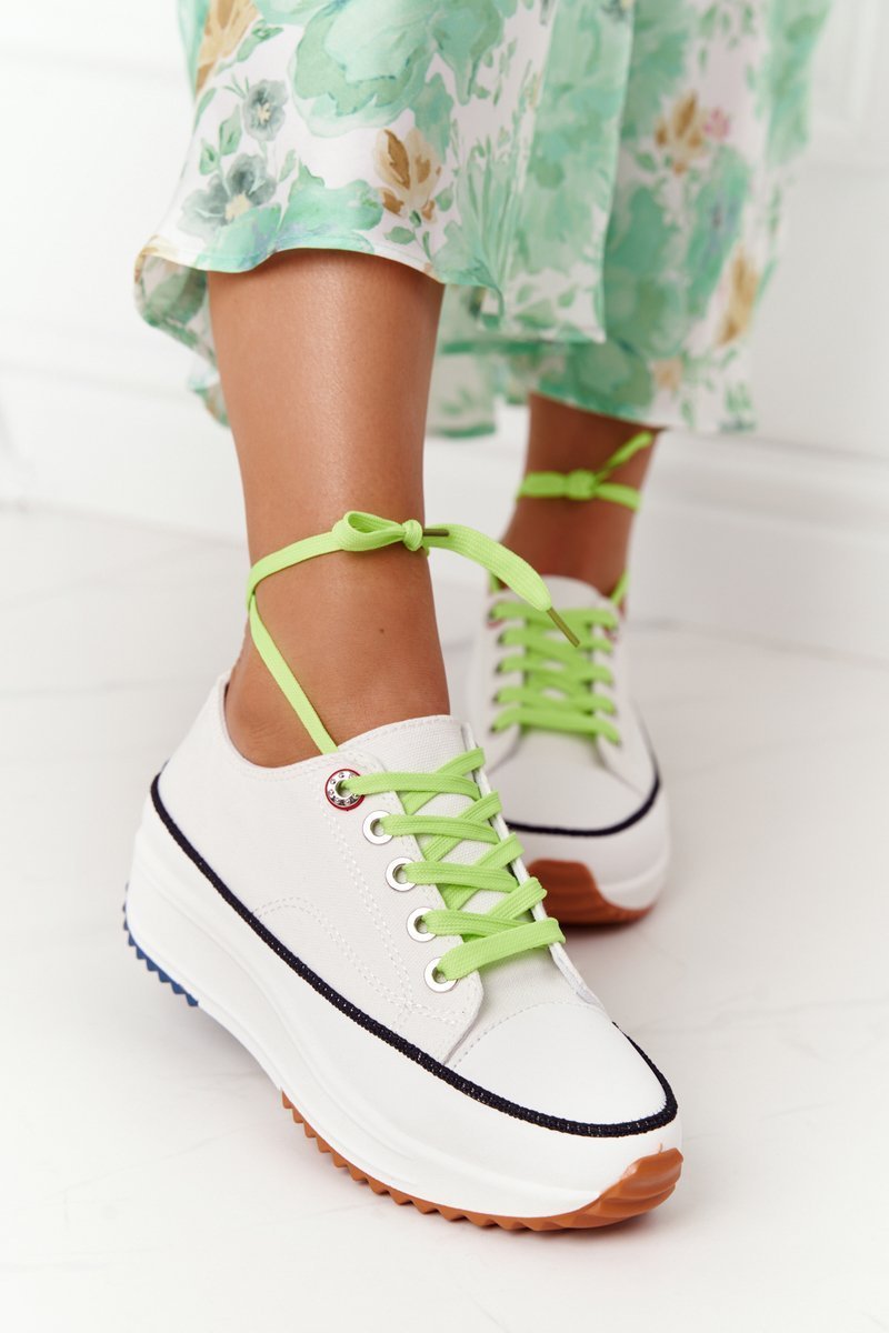 Women's  Sneakers On A Platform White Electric Love