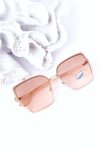 Gold Square Sunglasses Beige-Pink Ombre