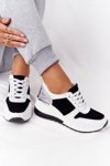Leather Wedge Sneakers S.Barski Black-White