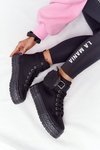Women's Sneakers On A Platform With A Purse Black Popcorn